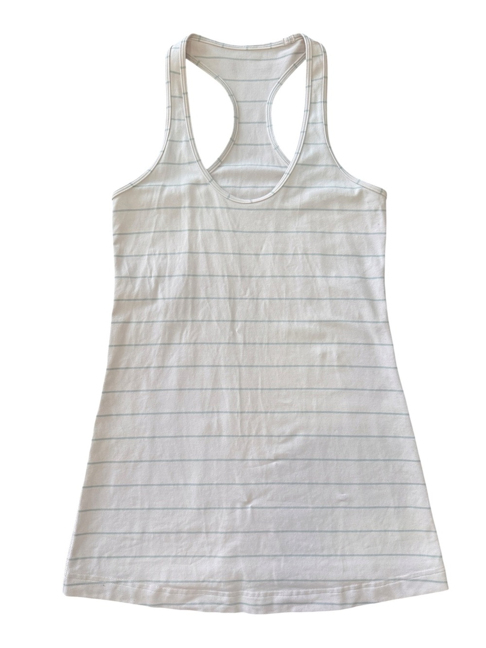 Lululemon Pale Pink Grey Stripe Cool Racerback Womens Small Yoga Gym Workout